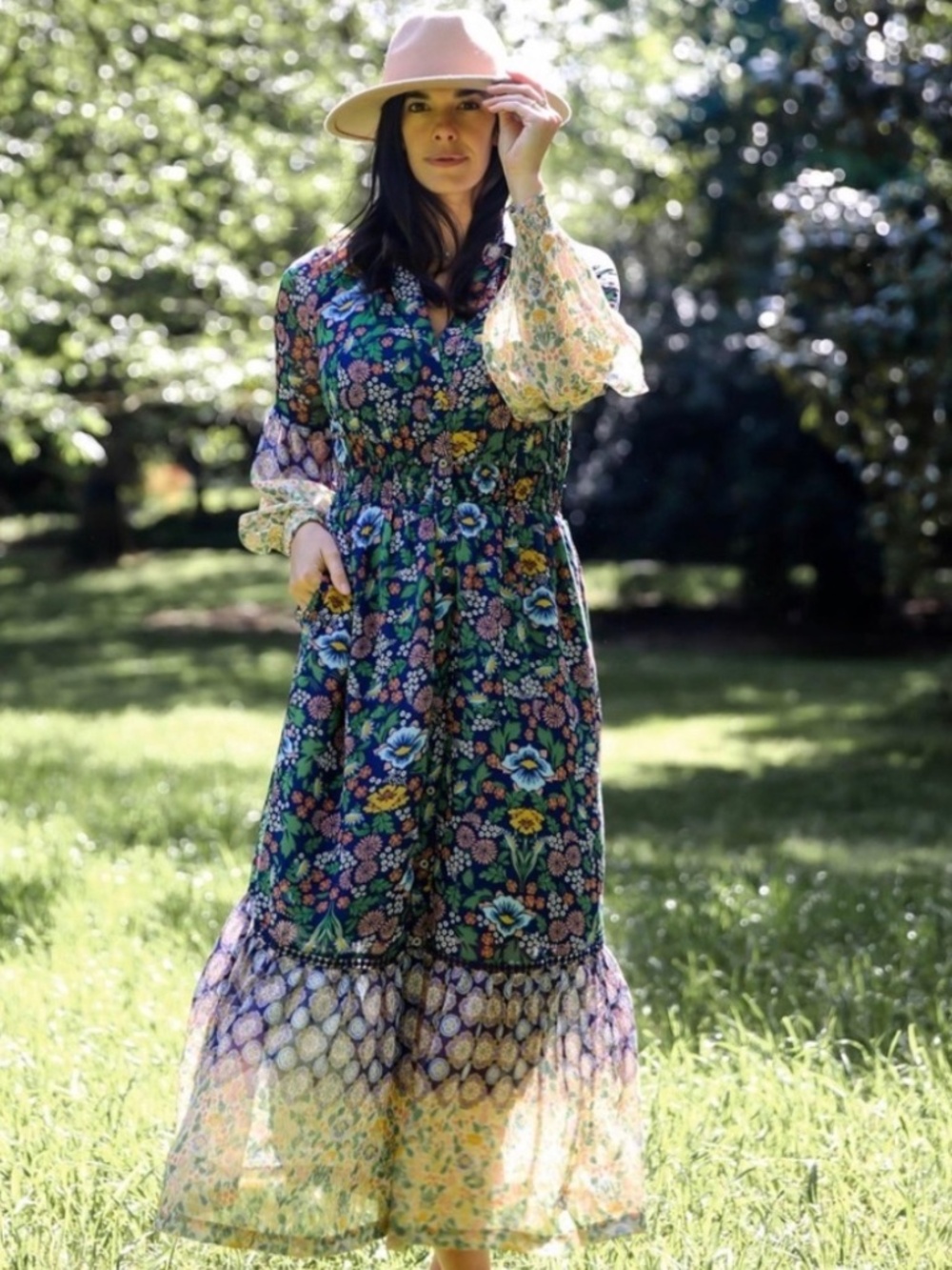 Anthropologie Maeve Odine Floral Maxi Dress